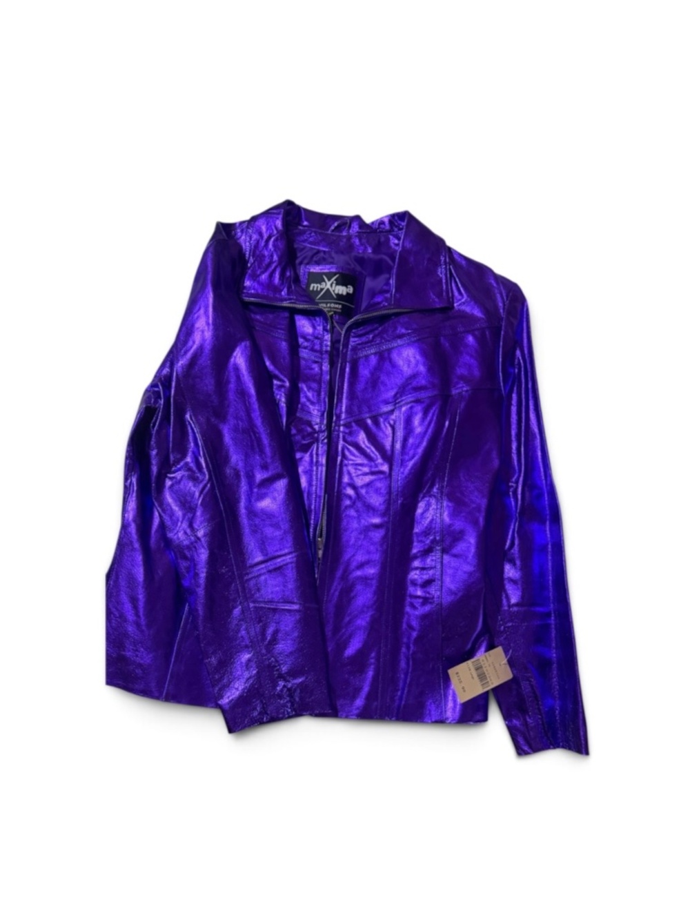 Wilsons Leather Metallic Purple Leather Jacket